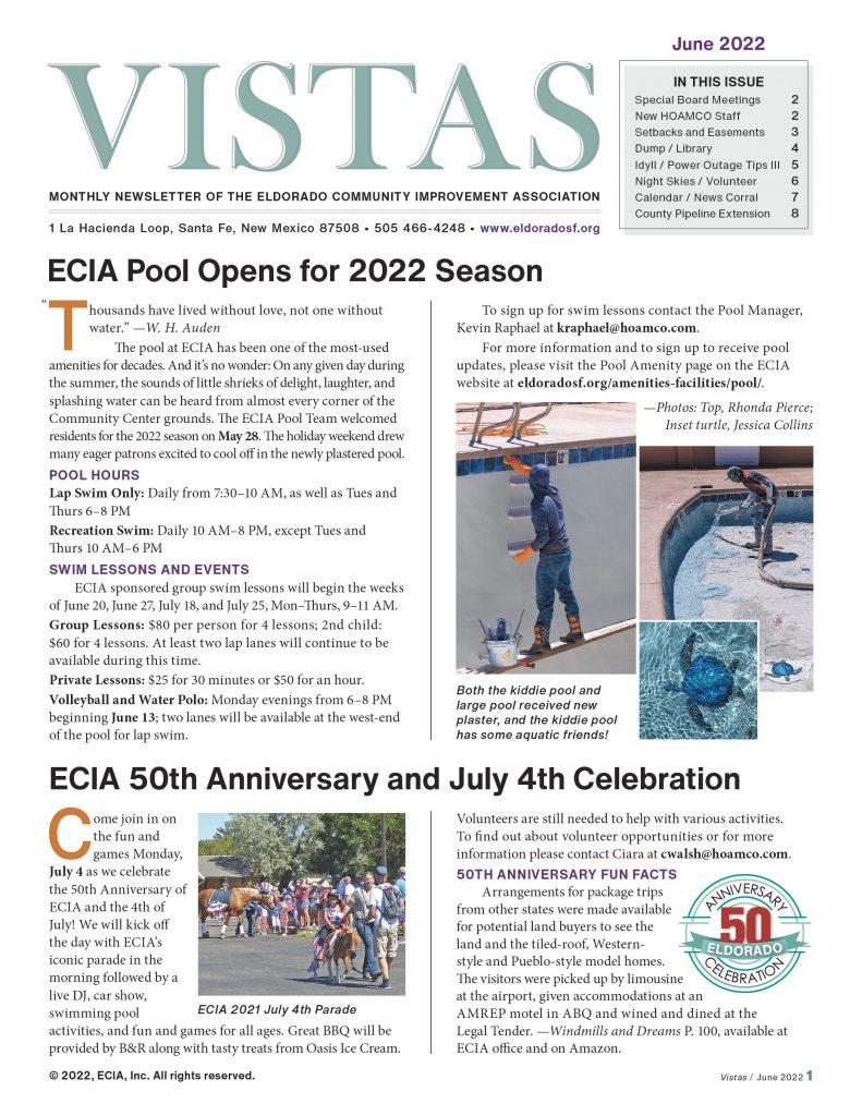 ECIA Vistas June 2022 cover